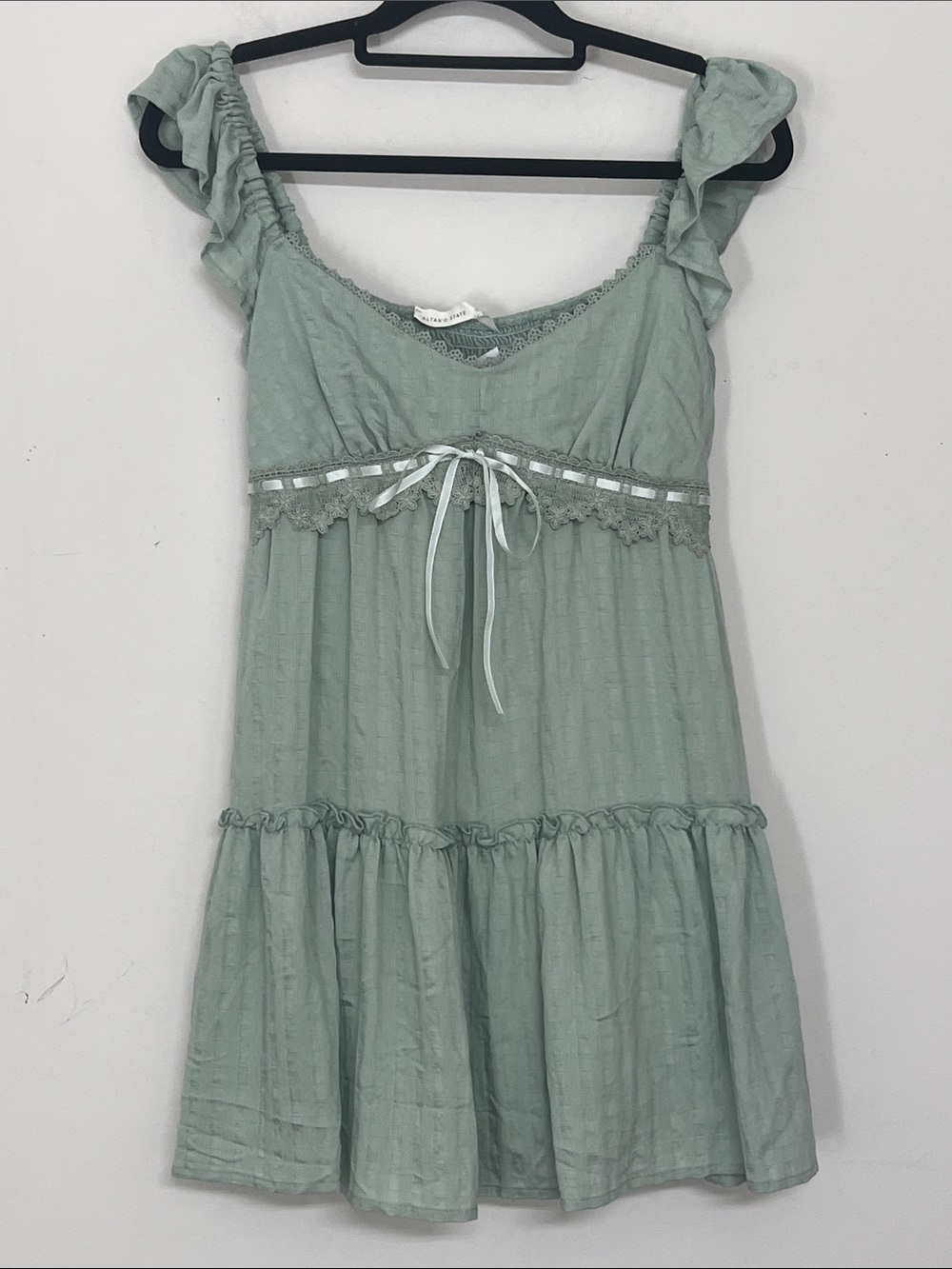 🌞 Altar'd State Light Sage Smocked Melney Sundress women size M
